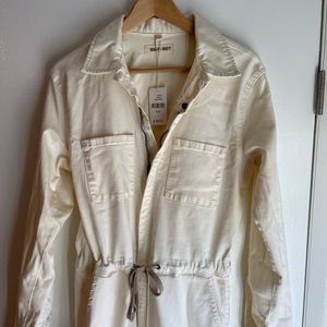 Warp + Weft Boiler Suit in Ecru - L